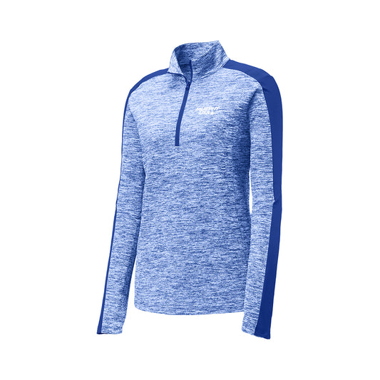 Sport-Tek Women's PosiCharge Electric Heather Colorblock 1/4-Zip Pullover